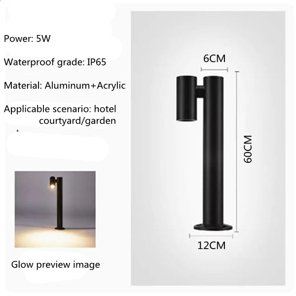 Lampe pelouse extérieure moderne et minimaliste de LED allume IP65 la pelouse de villa de jardin de cour allume l'éclairage extérieur de paysage de communauté de parc