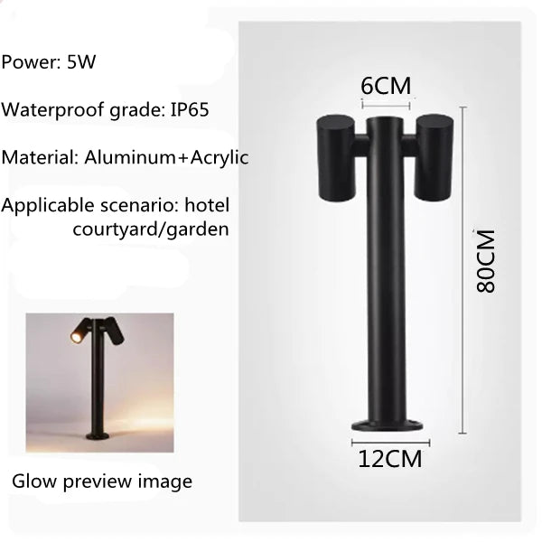 Lampe pelouse extérieure moderne et minimaliste de LED allume IP65 la pelouse de villa de jardin de cour allume l'éclairage extérieur de paysage de communauté de parc
