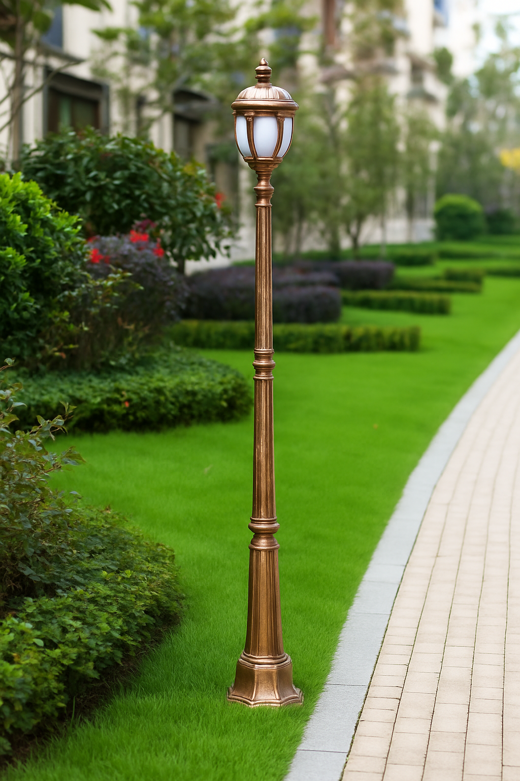 Lampadaire antique européen de lumière de jardin imperméable extérieure