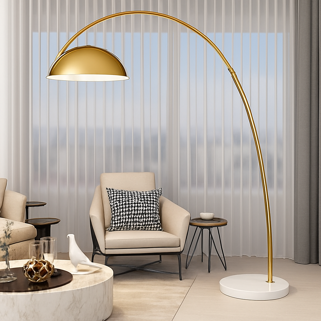 Lampadaire arc avec abat-jour moderne simple