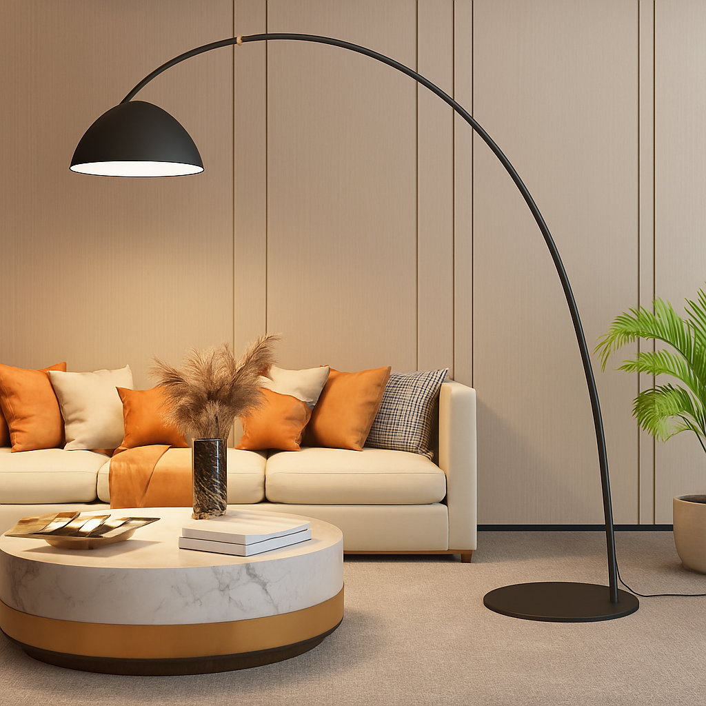 Lampadaire arc avec abat-jour moderne simple