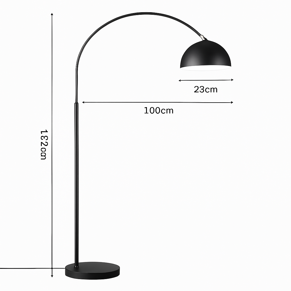 Lampadaire arc avec abat-jour moderne simple