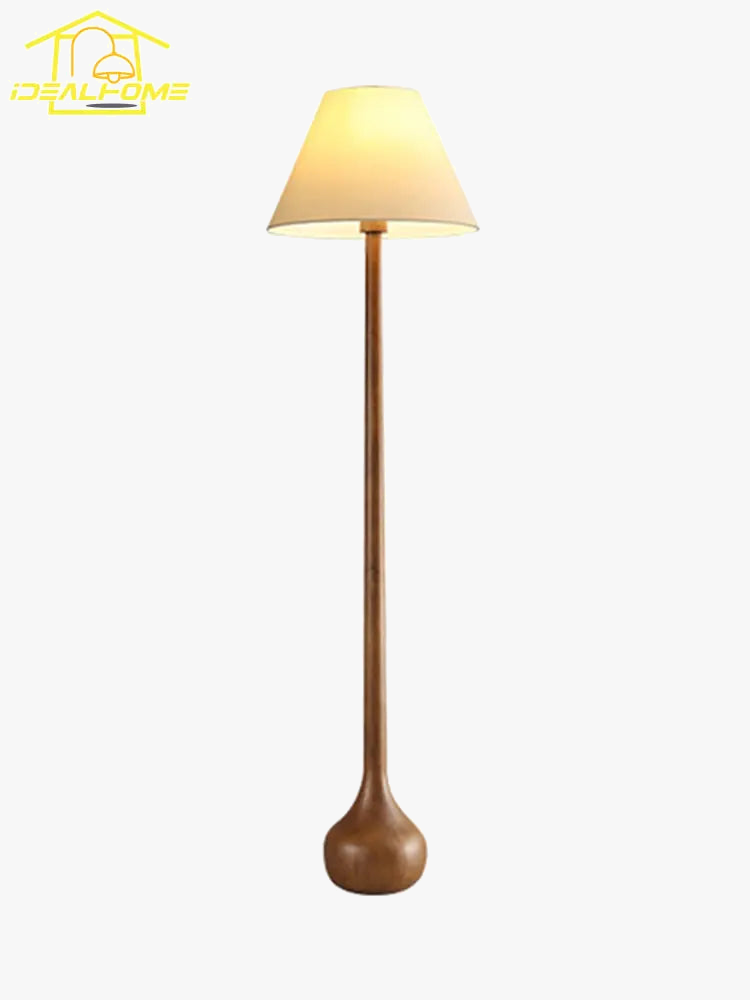 lampadaire décoratif japonais wabi sabi en bois massif zen art led