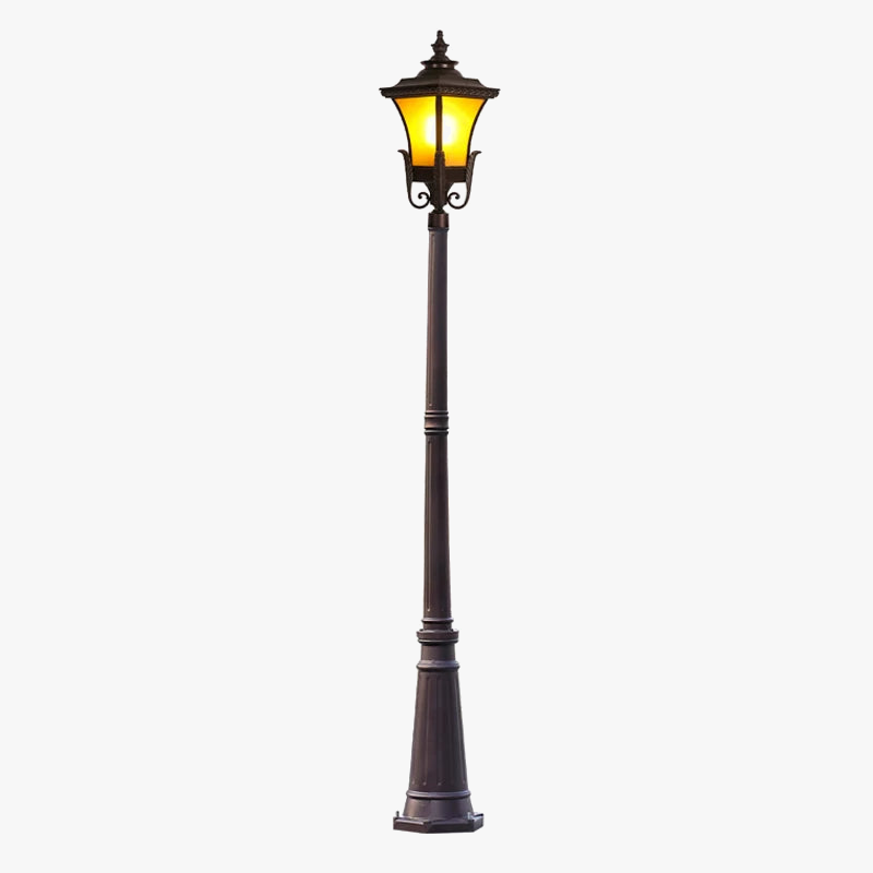 lampadaire de jardin rétro en aluminium antirouille étanche