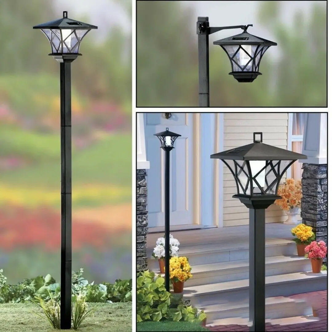 lampadaire de jardin solaire décoratif à énergie LED