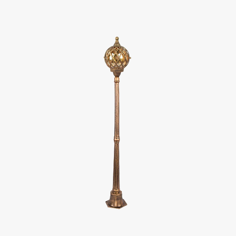 lampadaire de jardin à tête unique en led décoratif