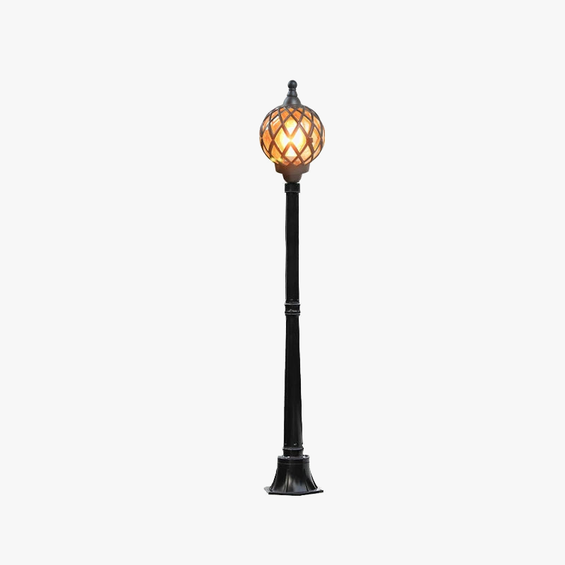 lampadaire de jardin à tête unique en led décoratif