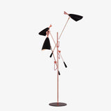 Lampadaire design à LED moderne rose doré et bras articulés