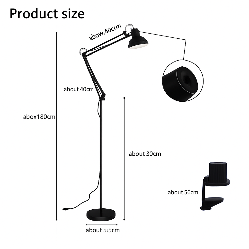 Lampadaire design ajustable Modern