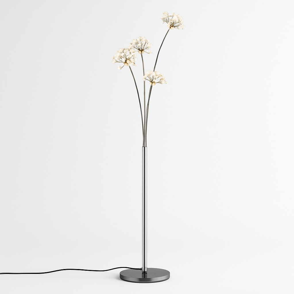 Lampadaire design moderne à LED en forme de fleurs