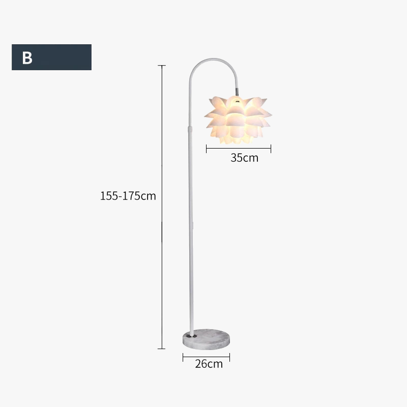 lampadaire en acrylique design pour décoration intérieure élégante