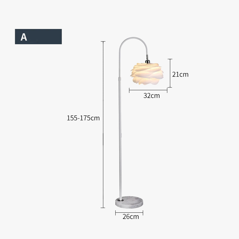 lampadaire en acrylique design pour décoration intérieure élégante