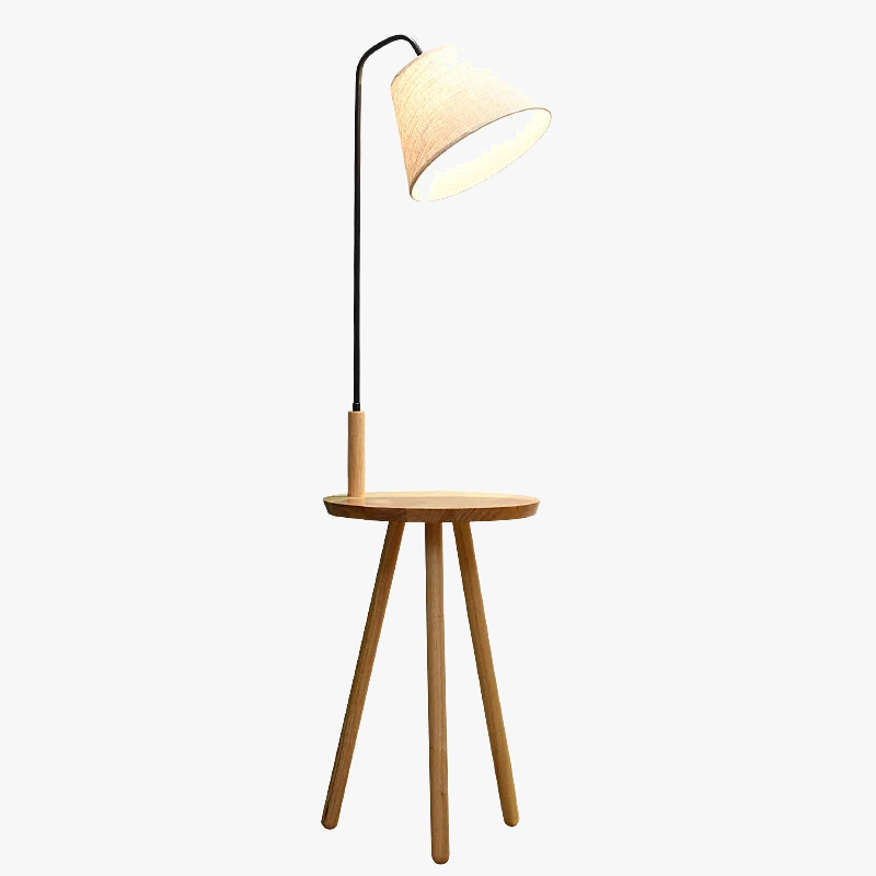 lampadaire en bois massif design moderne pour intérieur élégant