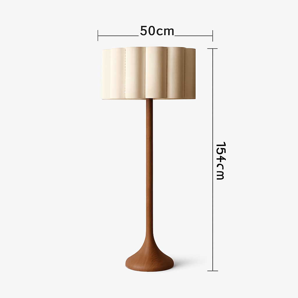 lampadaire en bois massif style wabi-sabi décoration zen design moderne
