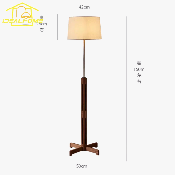 lampadaire en bois massif style wabi-sabi zen art lumineux
