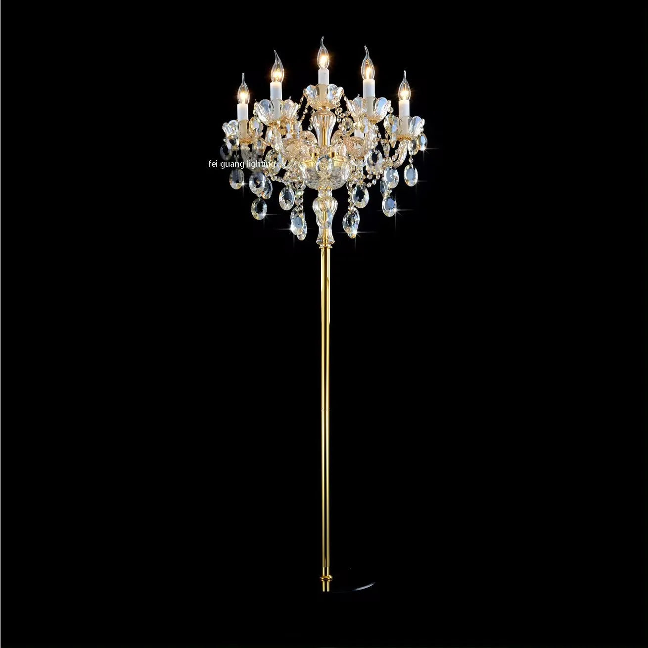 lampadaire en cristal moderne pour décoration intérieure élégante
