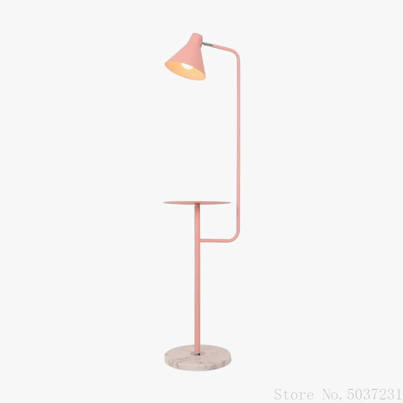 lampadaire en fer moderne avec base en marbre élégant