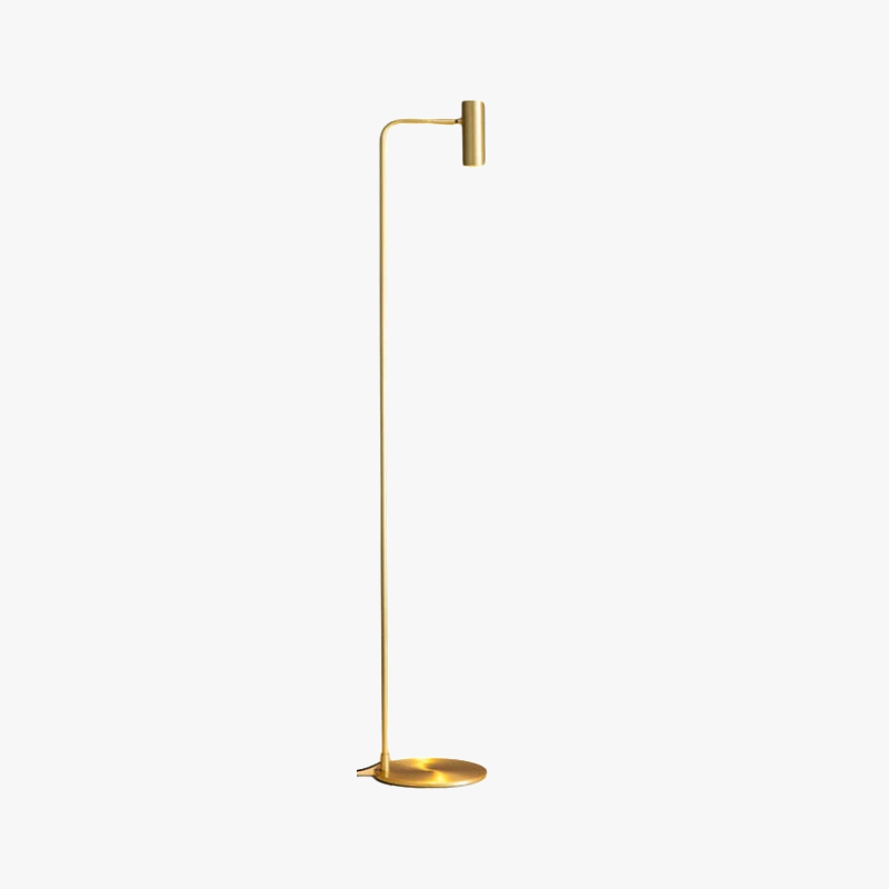 lampadaire en laiton minimaliste rotatif avec 3 gradations