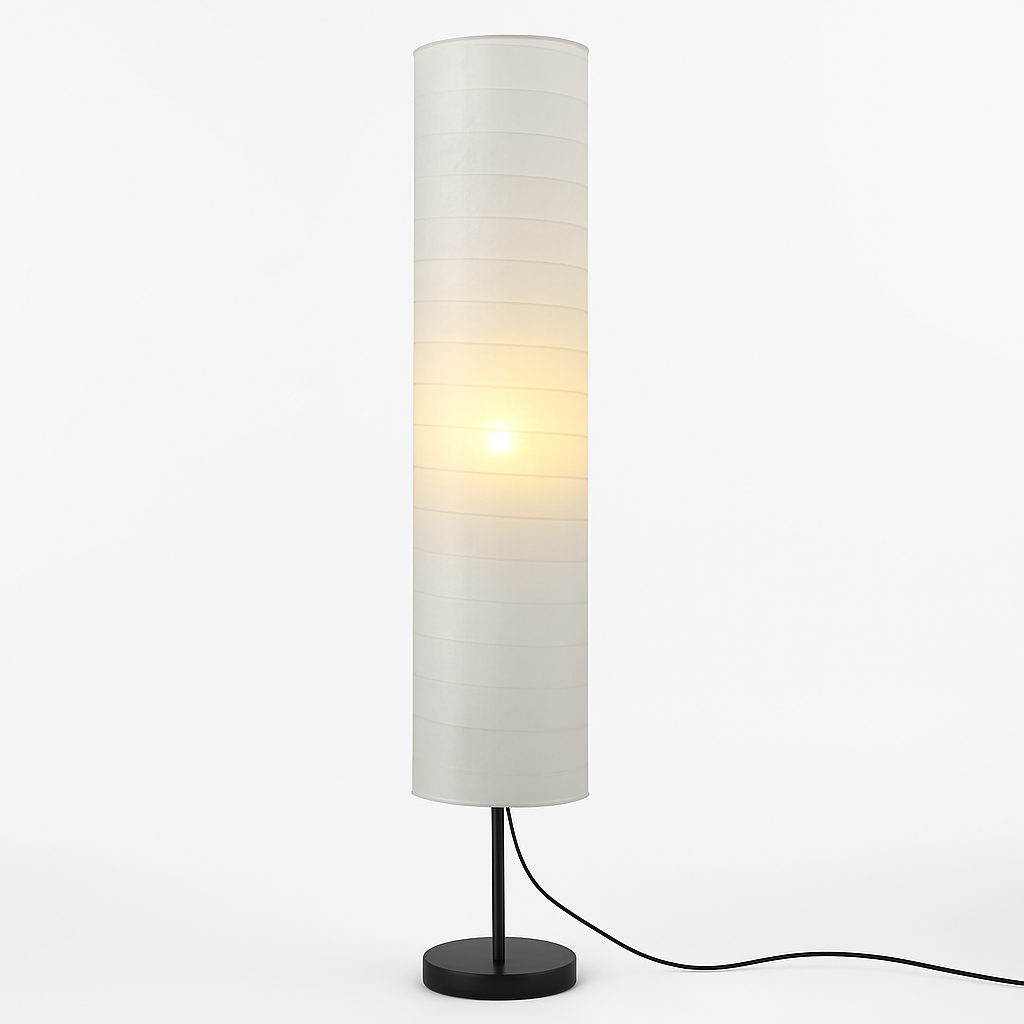 lampadaire en papier design scandinave pour intérieur élégant