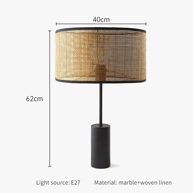 lampadaire en rotin style rural créatif pour intérieur