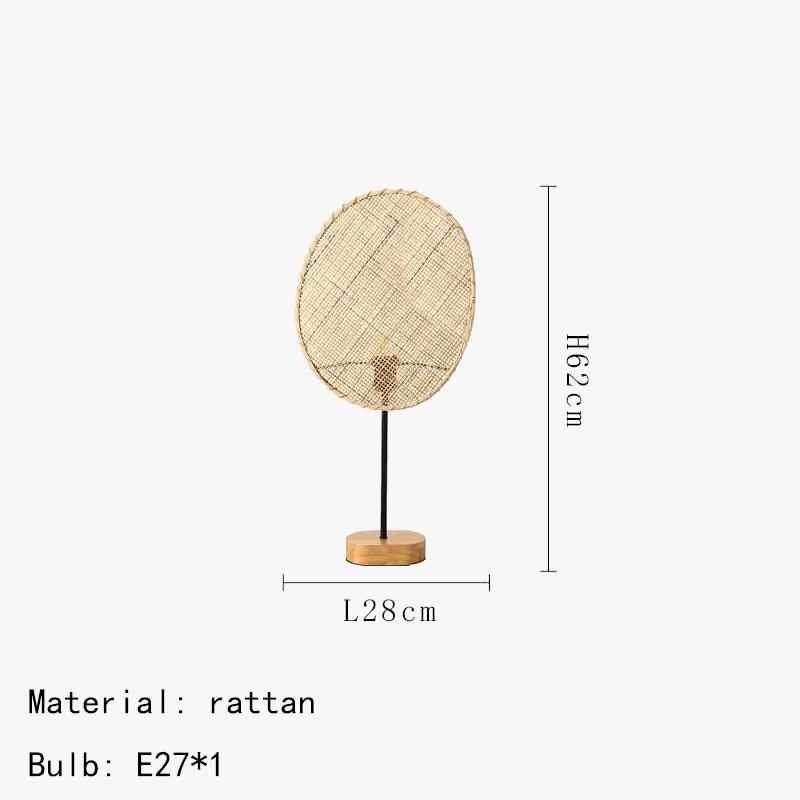 lampadaire en rotin tissé style asiatique pour intérieur moderne