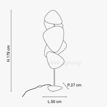 Lampadaire en rotin tricoté de styliste français