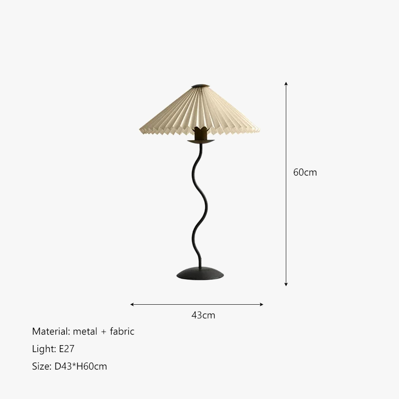 lampadaire en tissu plissé nordique décoration artisanale pour la maison