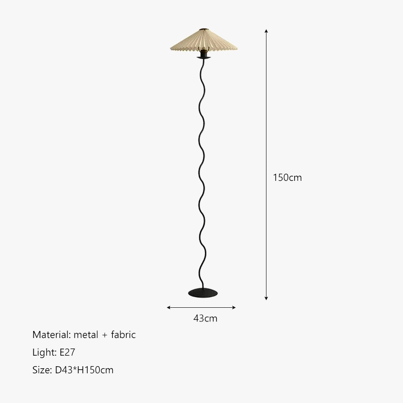 lampadaire en tissu plissé nordique décoration artisanale pour la maison