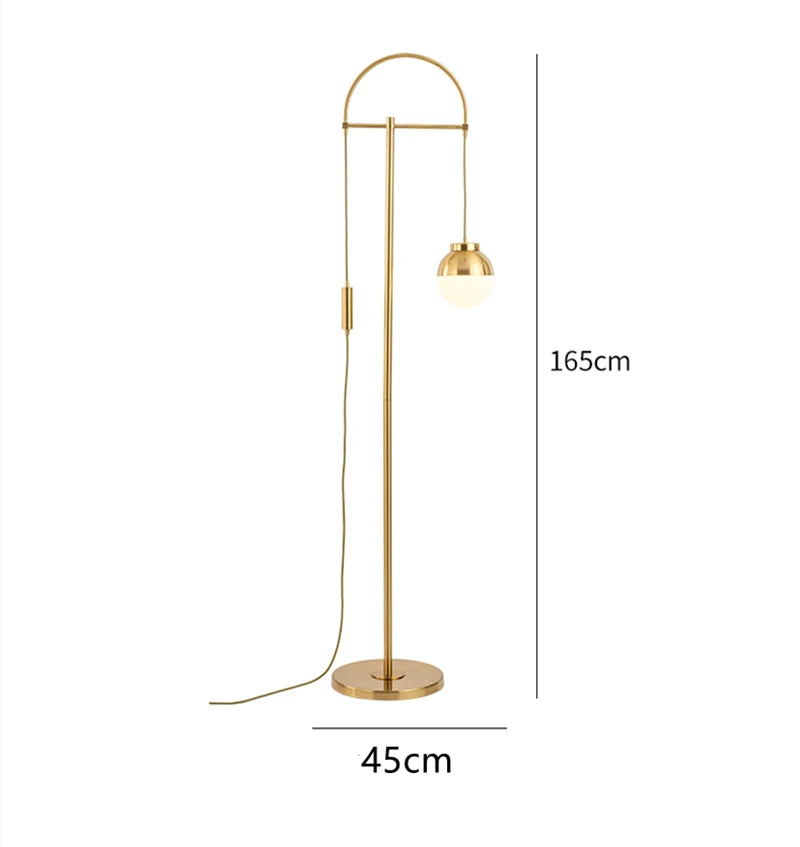 lampadaire en verre design nordique décoratif pour intérieur moderne