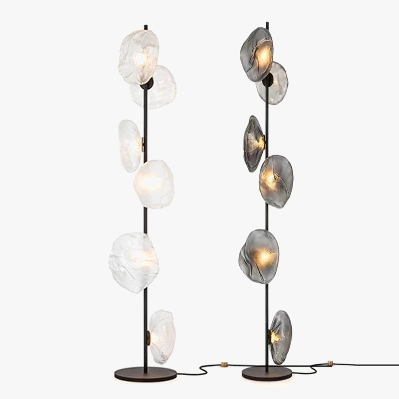 lampadaire en verre design nordique pour intérieur moderne