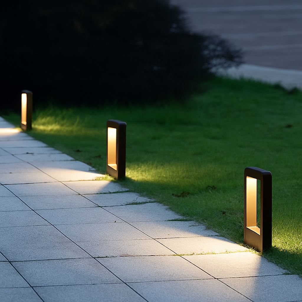 Lampadaire exétieur IP68 étanche 15W LED jardin pelouse en aluminium pilier