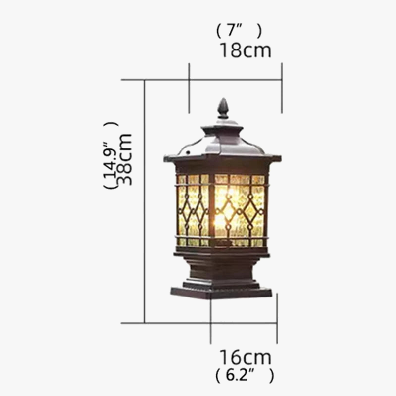 lampadaire extérieur classique éclairage led étanche pour jardin rétro