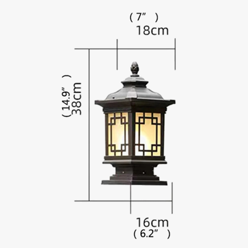 lampadaire extérieur classique éclairage led étanche pour jardin rétro