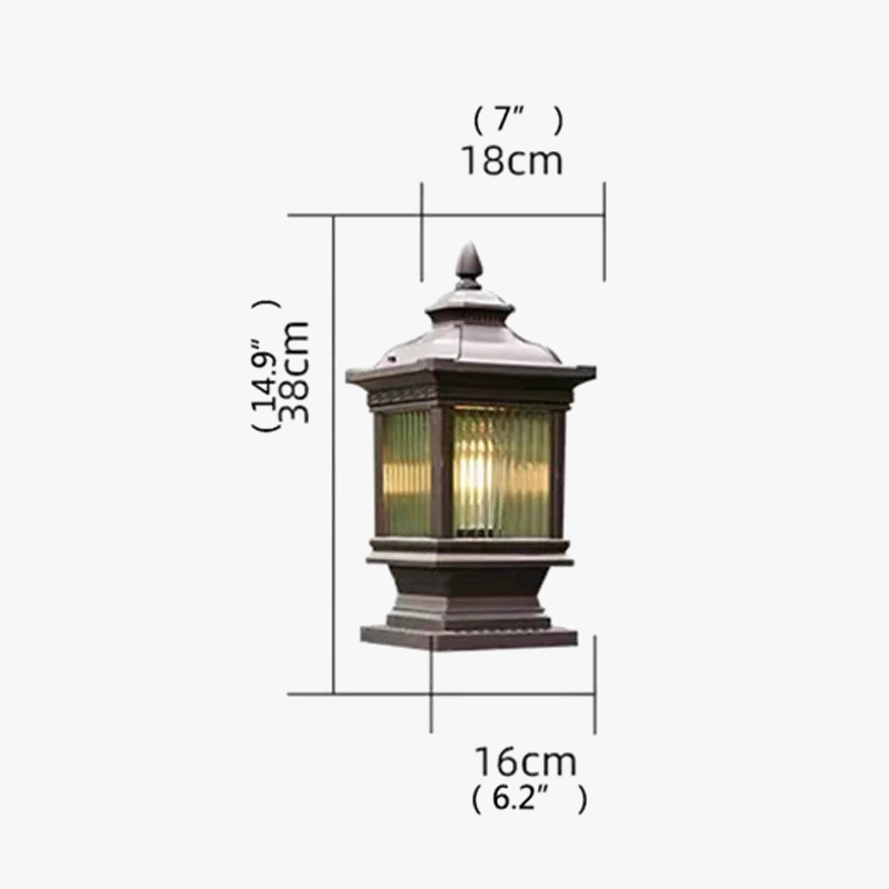 lampadaire extérieur classique éclairage led étanche pour jardin rétro