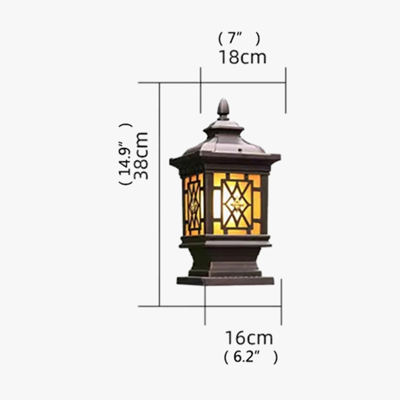 lampadaire extérieur classique éclairage led étanche pour jardin rétro