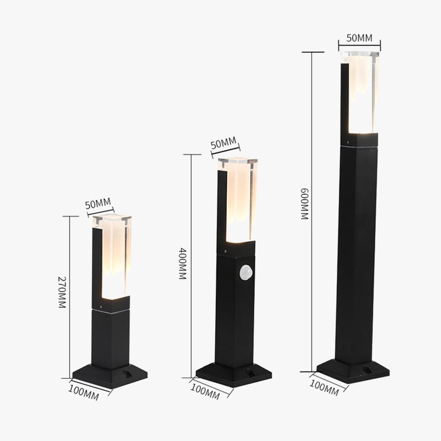 lampadaire extérieur détecteur de mouvement étanche pour jardin