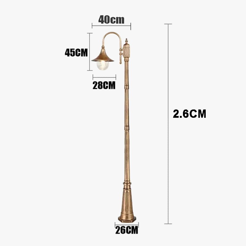 lampadaire extérieur imperméable pour jardin et terrasse
