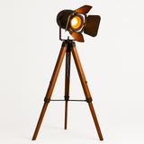 Lampadaire industriel Loft américain rustique Vintage lampadaires pour salon bureau étude éclairage noir rouge LED bois