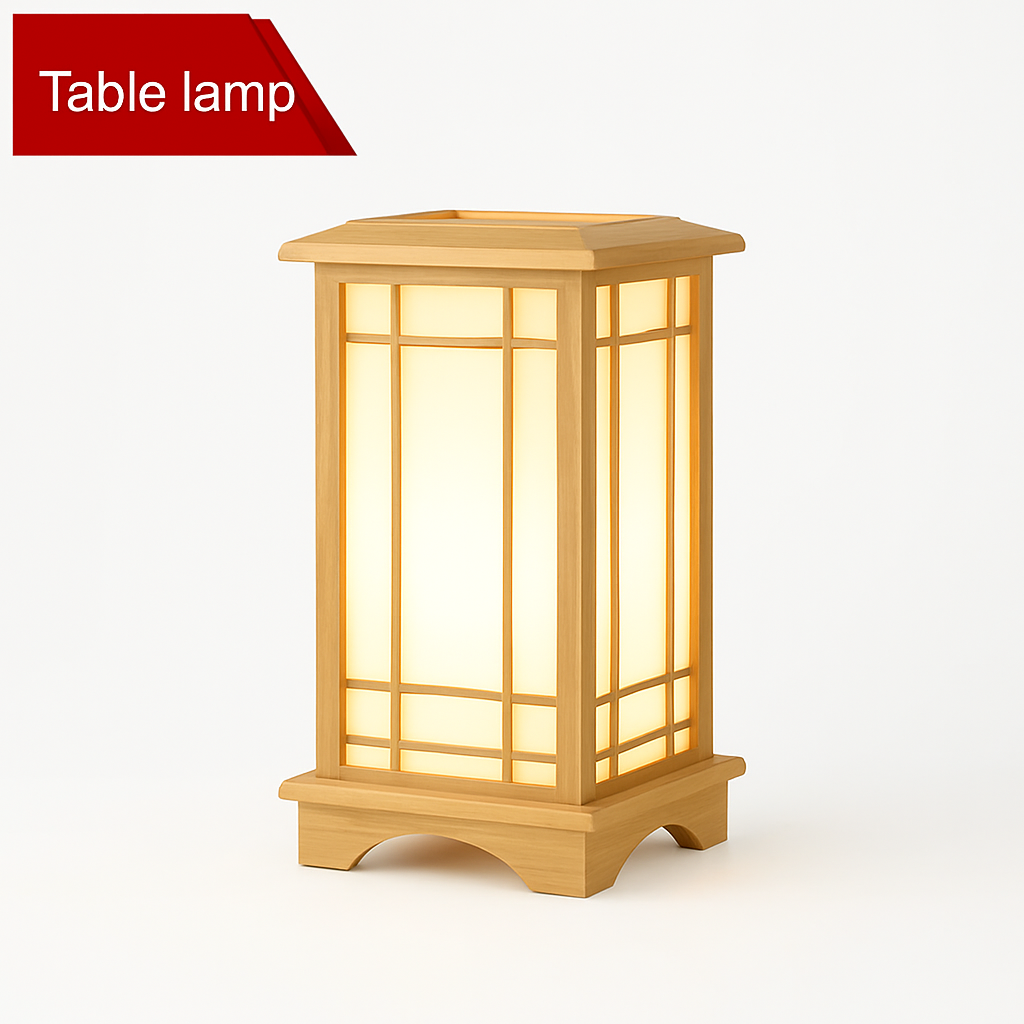 lampadaire japonais en bois pour un éclairage décoratif intérieur