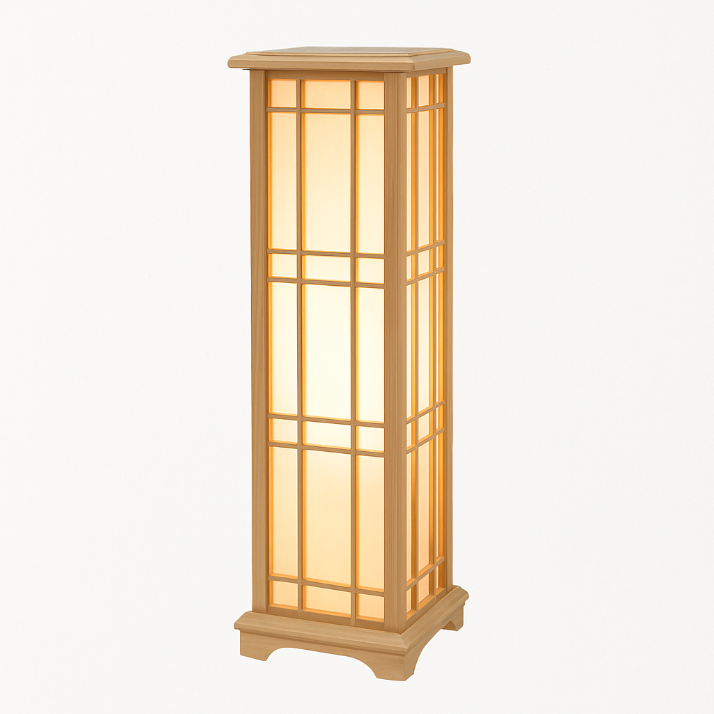 lampadaire japonais en bois pour un éclairage décoratif intérieur