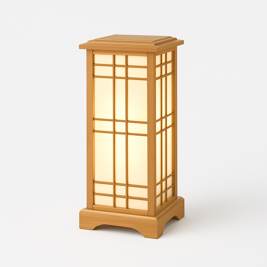 lampadaire japonais en bois pour un éclairage décoratif intérieur