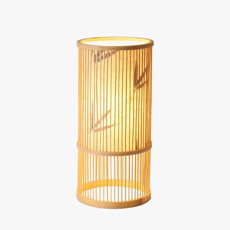 lampadaire japonais moderne en bois de bambou fait main