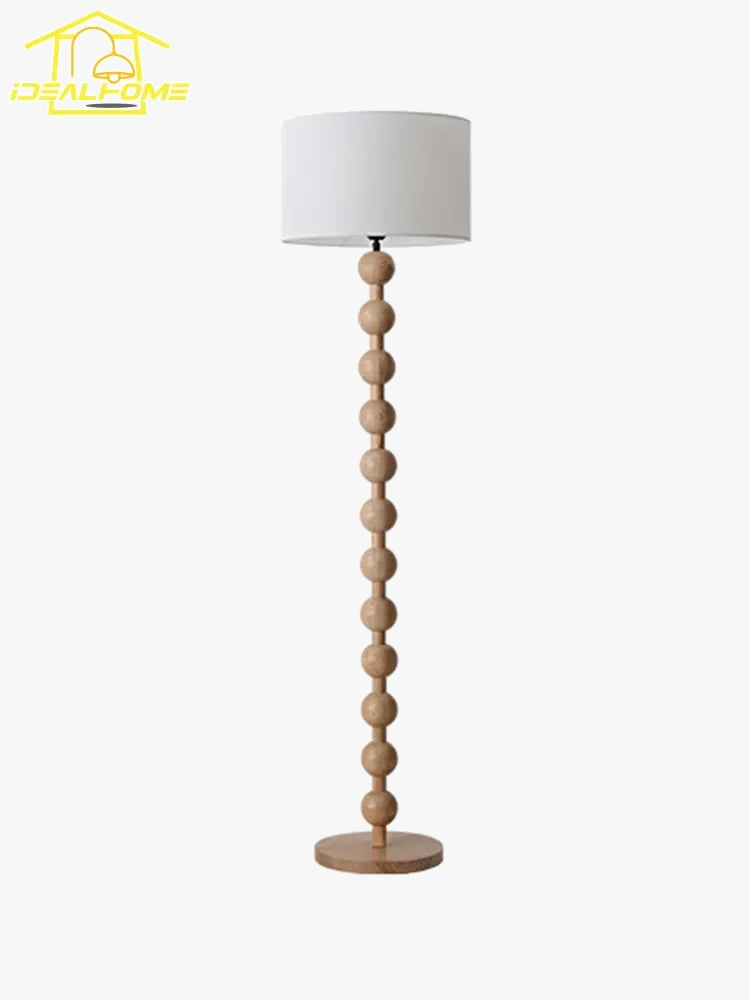 lampadaire japonais wabi-sabi en bois pour décoration intérieure