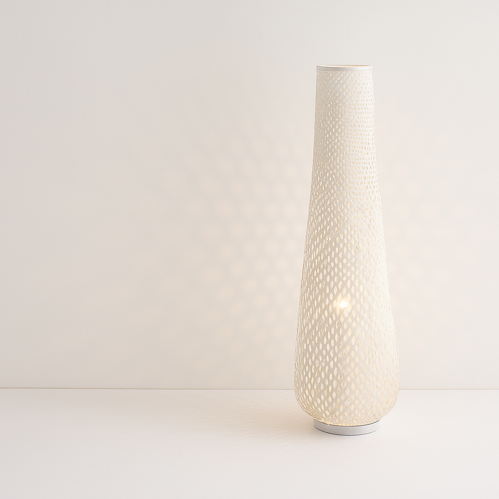 lampadaire japonais zen en bambou pour décoration intérieure