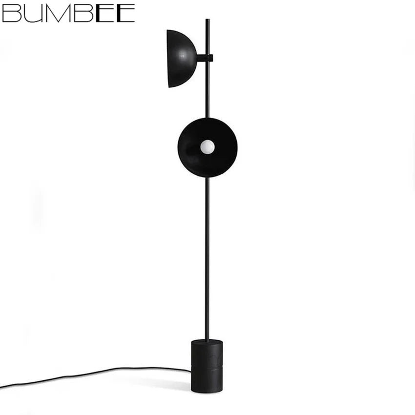 lampadaire led au sol en bois style loft européen
