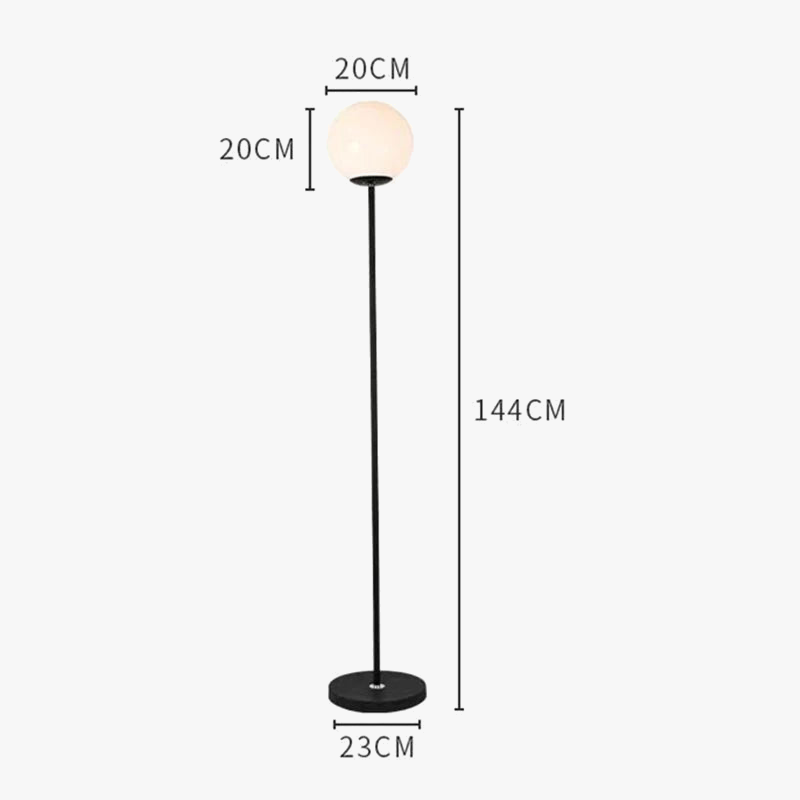 Lampadaire led avec boule créative réglable