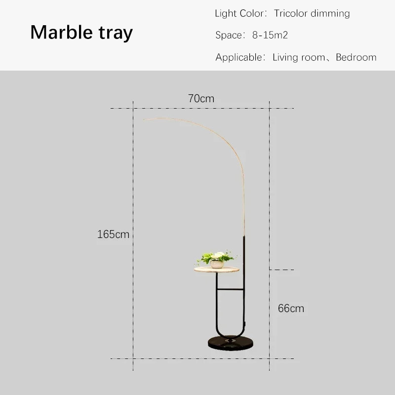 lampadaire à led avec rangement design minimaliste pour lecture et détente