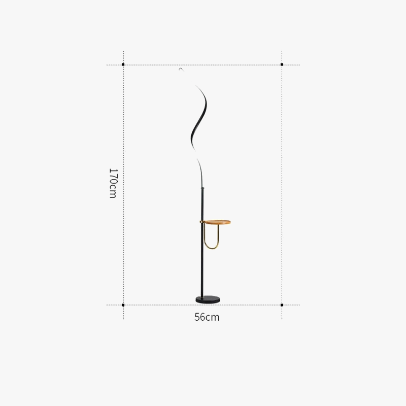 lampadaire led courbe moderne décoration nordique lampes debout luminaires