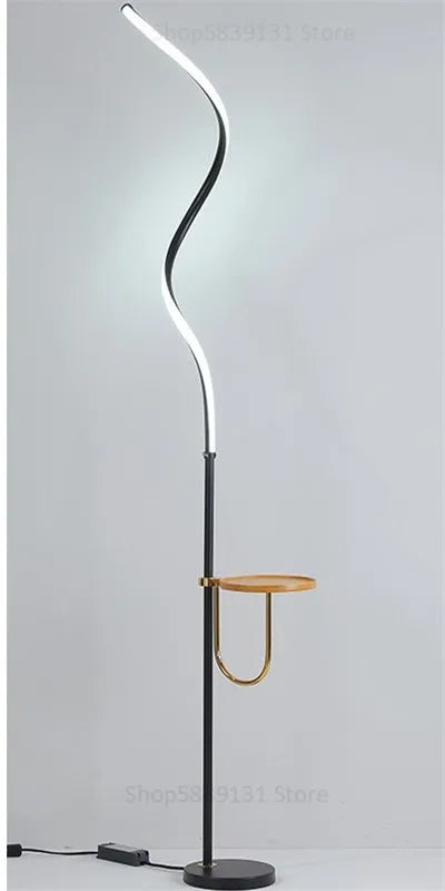 lampadaire led courbe moderne décoration nordique lampes debout luminaires