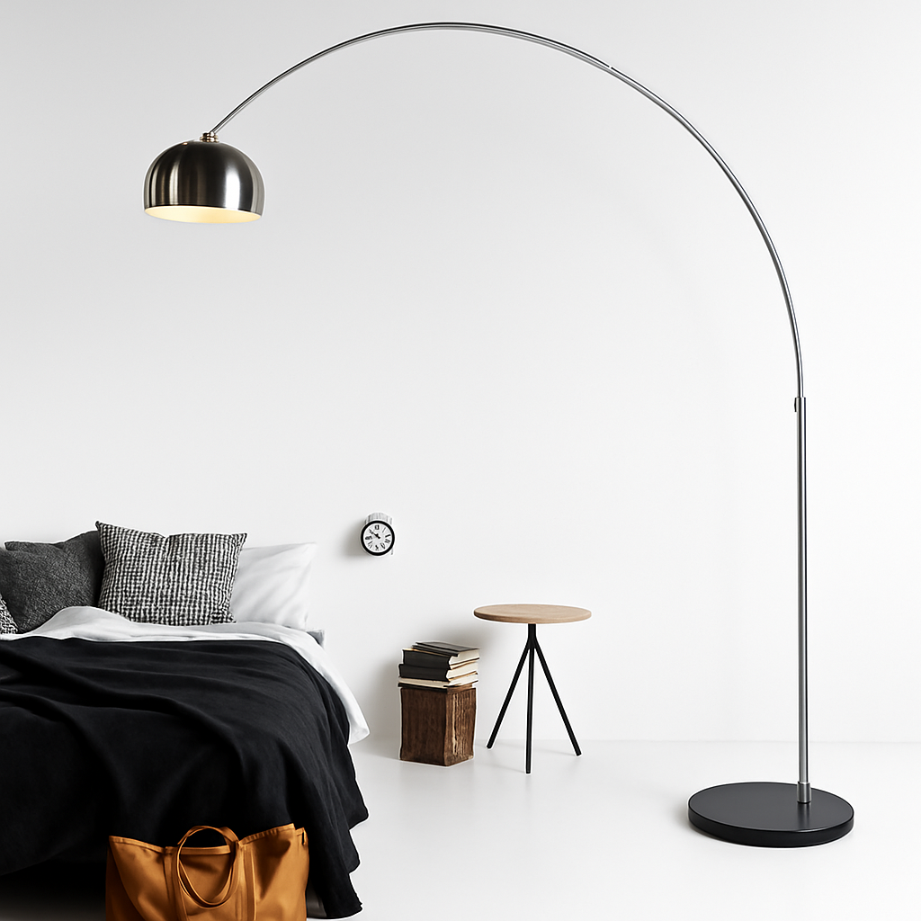 lampadaire led créatif en acier inoxydable lampara pie